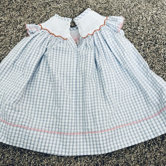 Southern Smocked 6 month Pumpkin Dress - Picture 2 of 4